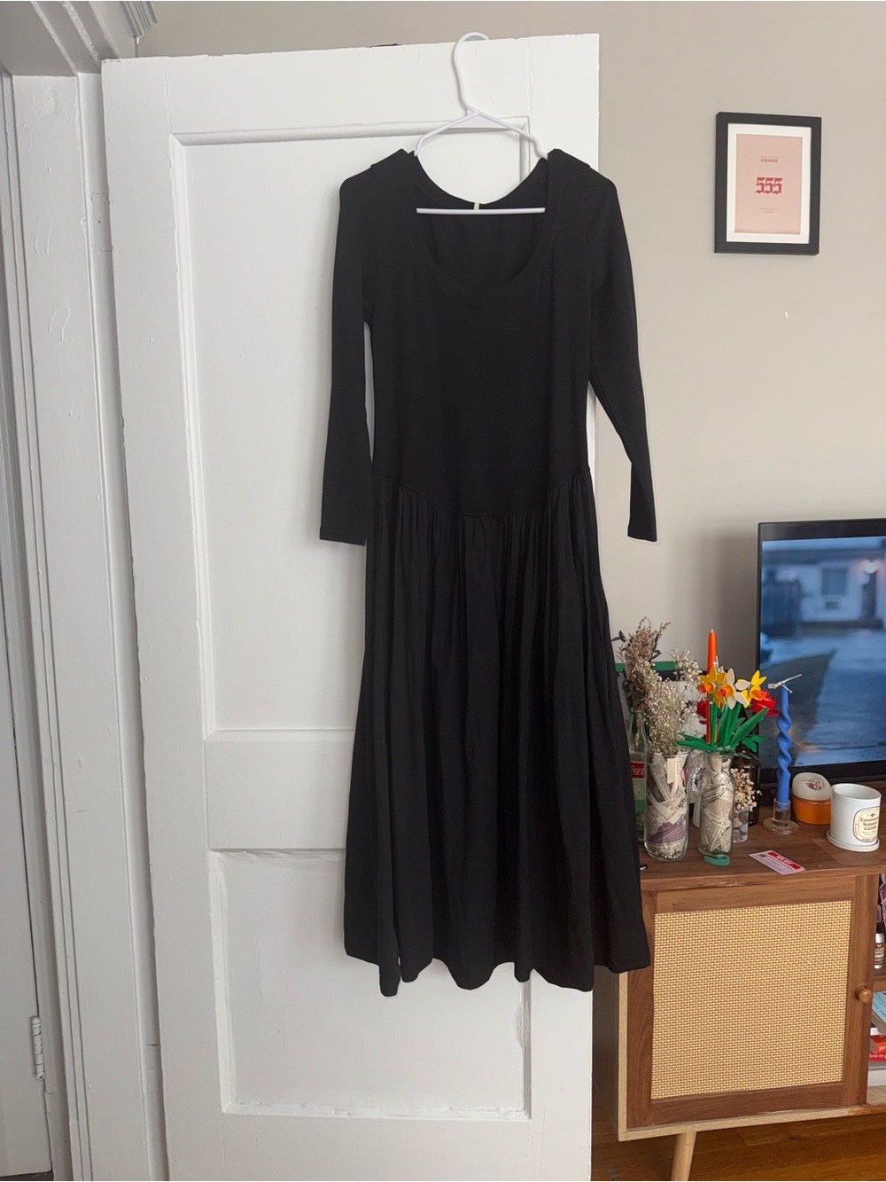 Free People Aelia drop dress in black